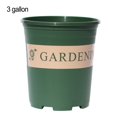thumbnail image 1 of Plastic Gallon Flower Pot Balcony Flower Succulent Flower Pot Green Pot + Tray .3 Gallons, 1 of 9