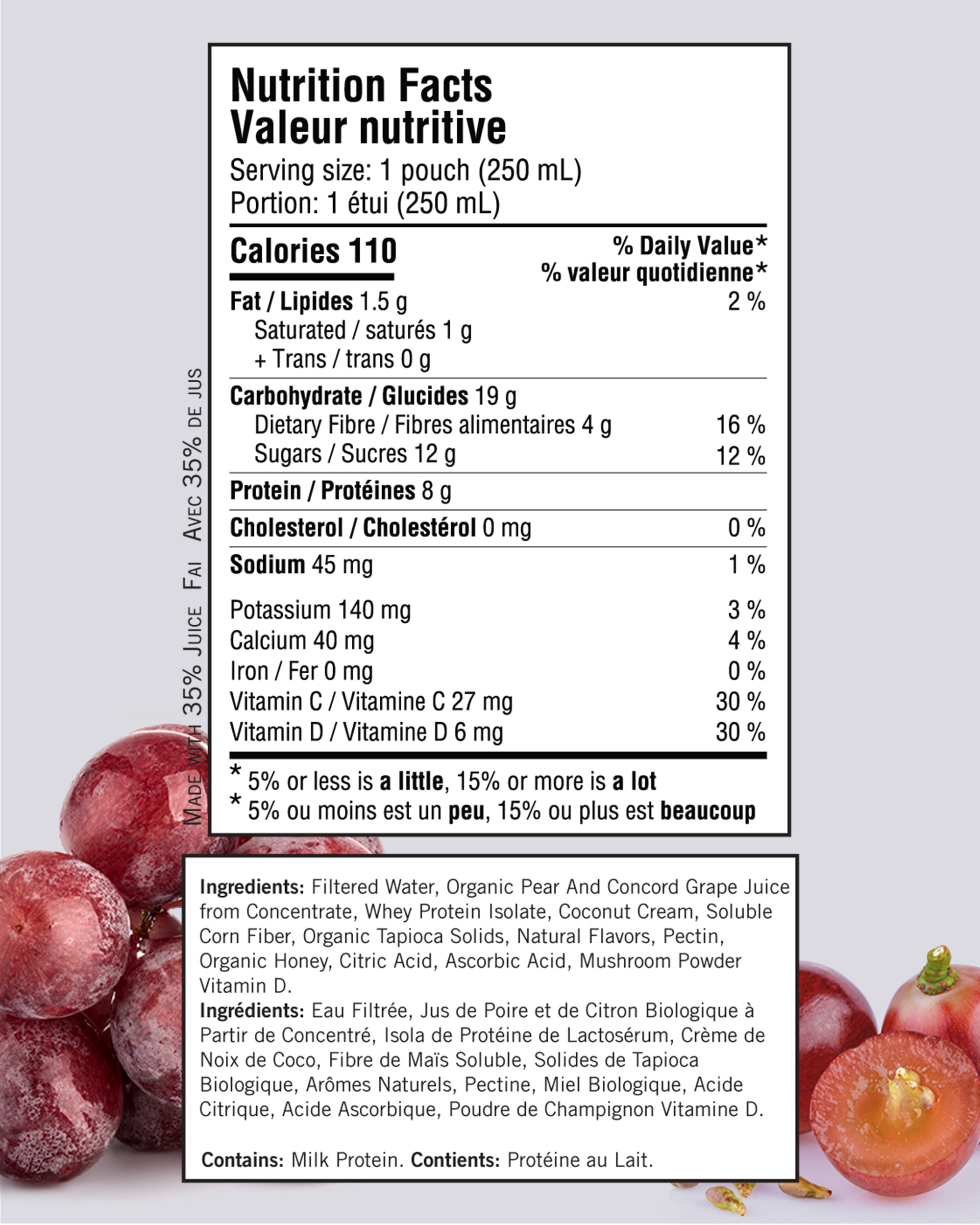 gnubees Grape Aspirations Pack of 6 Pouches (8.5oz Each)
