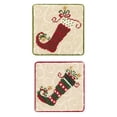 thumbnail image 2 of Dancing Stocking Petit Point Coaster, 2 of 4