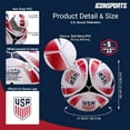 thumbnail image 4 of Icon Sports U.S. Soccer Official Licensed Soccer Ball - Inked [White Red] Size 5, 4 of 4