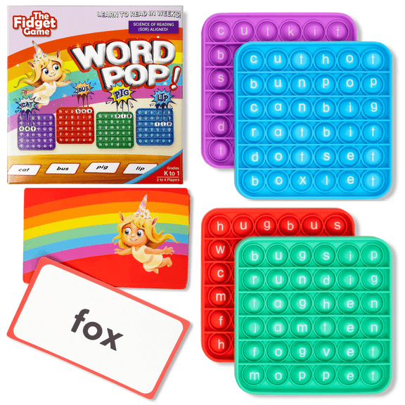 The Fidget Game Kids Sight Phonics CVC Multisensory Game for Preschoolers