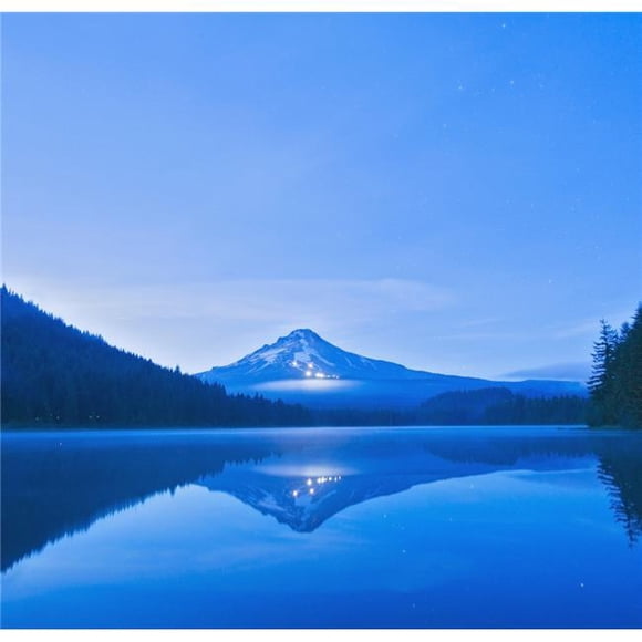 Oregon & 44; États-Unis d'Amérique - Hotte Reflétée dans l'Affiche du Lac Trillium & 44; 24 x 24 - Grand