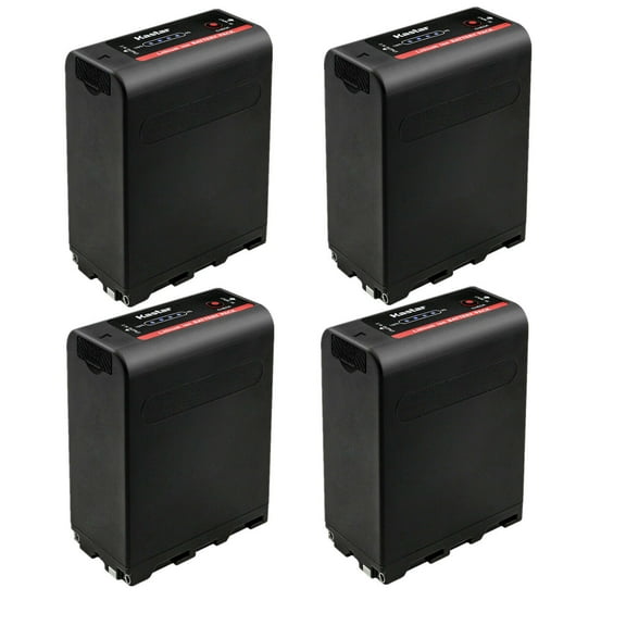 Kastar NP-F990EXP Battery 4-Pack Replacement for Sound Devices MixPre-3, MixPre-6, MixPre-10T, Sound Devices 663, FEELWORLD F5 Pro 5.5, Desview R5, 5.5 inch Touchscreen On-Camera Field Monitor