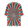 thumbnail image 6 of UVEASISHA Kimono Cardigans for Women 4th of July Open Front Cardigan Jackets 3/4 Sleeve Casual American Flag Kimonos Summer Lightweight Beach Coverups Multicolor 4XL, 6 of 6