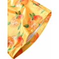 thumbnail image 2 of Faithtur Family Matching Swimsuit, Orange Print Sleeveless Bikini Set Swimming Trunks Bathing Suit, 2 of 3