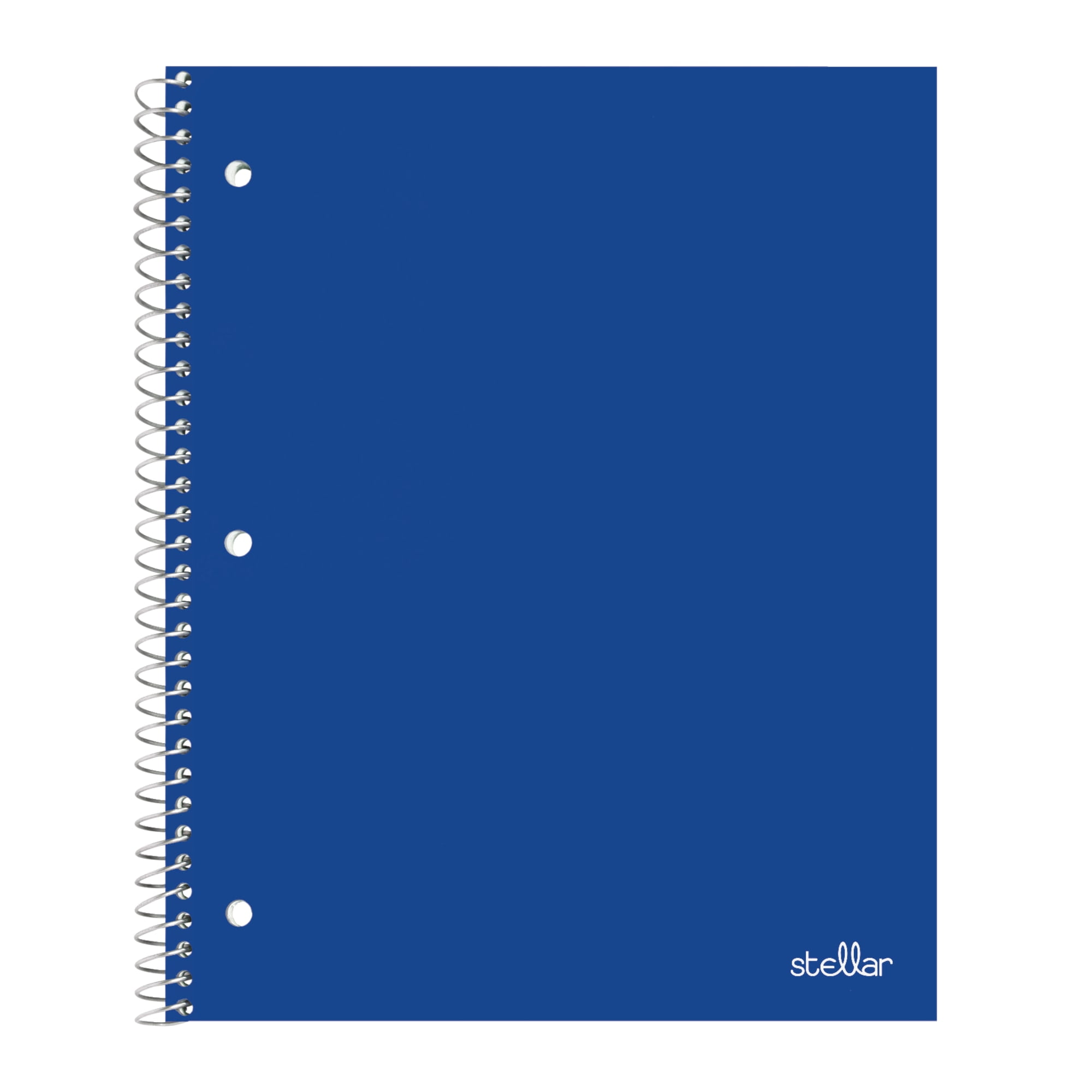 Office Depot® Brand Stellar Poly Notebook, 8' x 10 1/2', 1 Subject, Wide Ruled, 200 Pages (100 Sheets), Blue