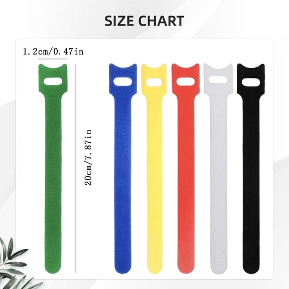 Reusable Cable Ties, Adjustable Wire Organizer Straps for Desk Electronics