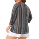 thumbnail image 3 of Blusas Boho de Rayas para Mujer Agnes Orinda Talla Grande con Cuello en V y Manga 3/4 Color Verde, 3 of 5