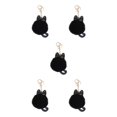 thumbnail image 3 of Qarigey Elegante forma de gato llavero bolsa colgante regalo para amigos lindo gato llavero colgantes regalos sin desvanecimiento NEGRO Type2 NO2, 3 of 6