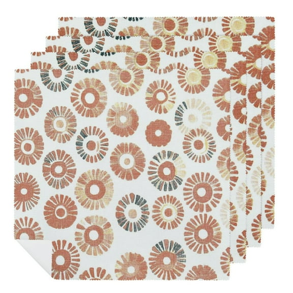 Heduofu Boho Vintage Print Cloth Napkins, Dinner Napkins Cloth, Washable Napkins for Home, Kitchen, Dinner, Party, Wedding, Cocktail 2 PCS