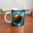 thumbnail image 6 of 3D Basketball Hole In A Glass Wall 3D Coffee Mug-3D Painted Mug,Creative Space Design Multi-Purpose Mug, Cup Gifts For Women Men 11Oz, 6 of 7
