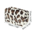 thumbnail image 2 of 1 Pc Dama Duradera Bolsa de Maquillaje con Estampado de Leopardo para Vacaciones y Viajes de Negocios Beige de Franela, 2 of 3