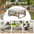 thumbnail image 4 of Ulax Furniture Aluminum Outdoor Ottoman With Olefin Cushion, 4 of 6