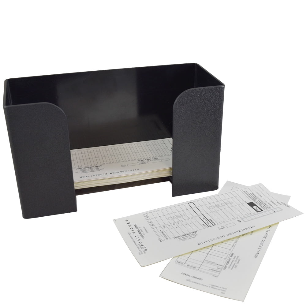 BankSupplies Deposit Ticket Holder 10W x 4D x 6H Black Textured