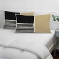 thumbnail image 4 of Beige Throw Pillow Covers, Modern Abstract Art Farmhouse Striped Soft Breathable Pillow Cases with Invisible Zipper for Sleeping, Queen Size Pillowcases for Couch Bed Sofa Chair 20x30 Inches, 4 of 9