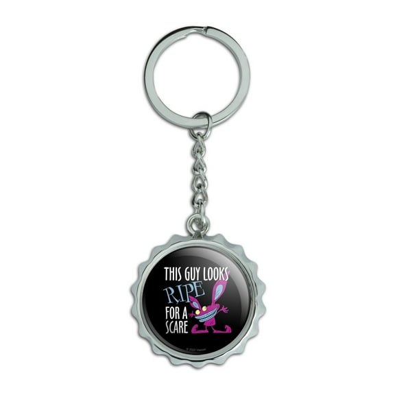 Aaaah Real Monsters Ickis Scare Keychain Chrome Plated Metal Pop Cap Bottle Opener