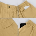 thumbnail image 5 of Zimjoy Cargo Pants for Men Ripstop Multi Pocket Breathable Trousers Relaxed Fit Outdoor Utility Pants for Fishing Construction Khaki L, 5 of 8