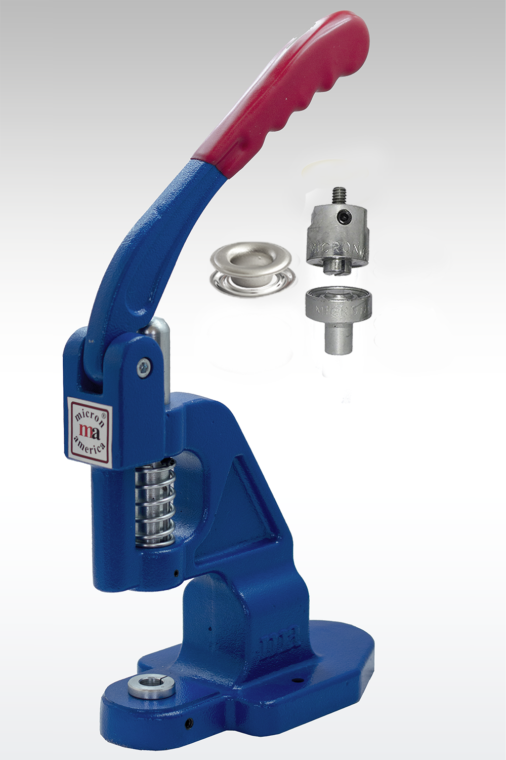 MICRON TEP-1 Fastener Attaching Machine with #3 Self-Piercing Dies and #3 Nickel Plated Self-Piercing Grommets and Washers