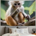 thumbnail image 2 of Orinice Monkey Tree Branch Eating Tapestry Wall Hanging Unique Style Graphic Tapestries Home Wall Decor Art for Living Room Bedroom Apartment Farmhouse Dorm 40x30inch, 2 of 6