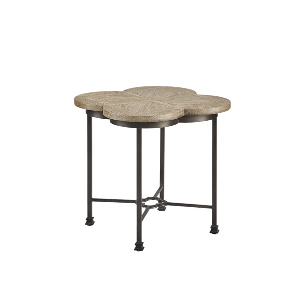 Dublin Mitered Oak & Metal End Table