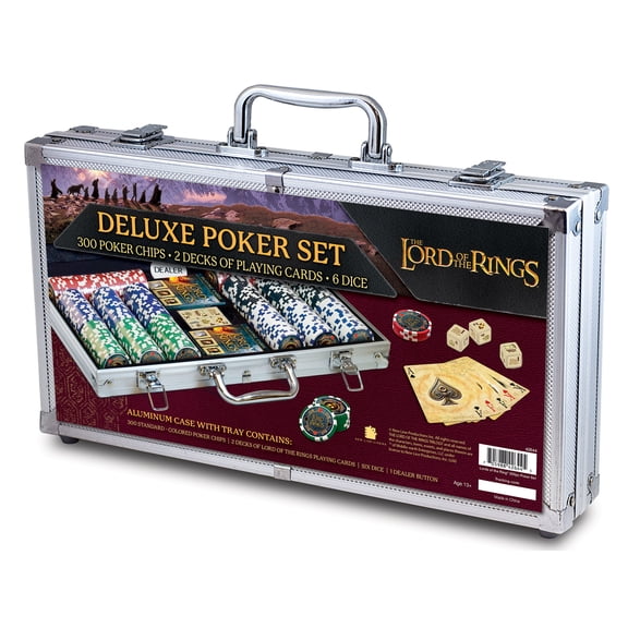 MasterPieces Casino 300 Piece Collectible Poker Chips Set - Lord of The Rings Theme
