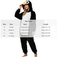 thumbnail image 3 of LEKWK Adult Onesie Pajamas Plush Fleece Animal Halloween Costume Sleepwear Long Sleeve Winter Warm Cozy Loungewear One Piece Nightwear Black M, 3 of 6