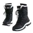 thumbnail image 3 of KANG Plus Size Winter Boots Thickened Long Lined Warm Boots High Top Oversized Shoes Black 43, 3 of 8