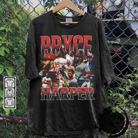 Comfort Colors Bryce Harp.er Vintage Bootleg Style T-Shirt, Vintage Baseball Shirt, Unisex Tee