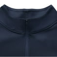 thumbnail image 6 of WRKEKC Mens Thermal Long Sleeve Shirt Warm Fleece Lined Solid Color Stand Collar Half Zip Fitness Casual Athletic Top Fall Workouts, 6 of 9