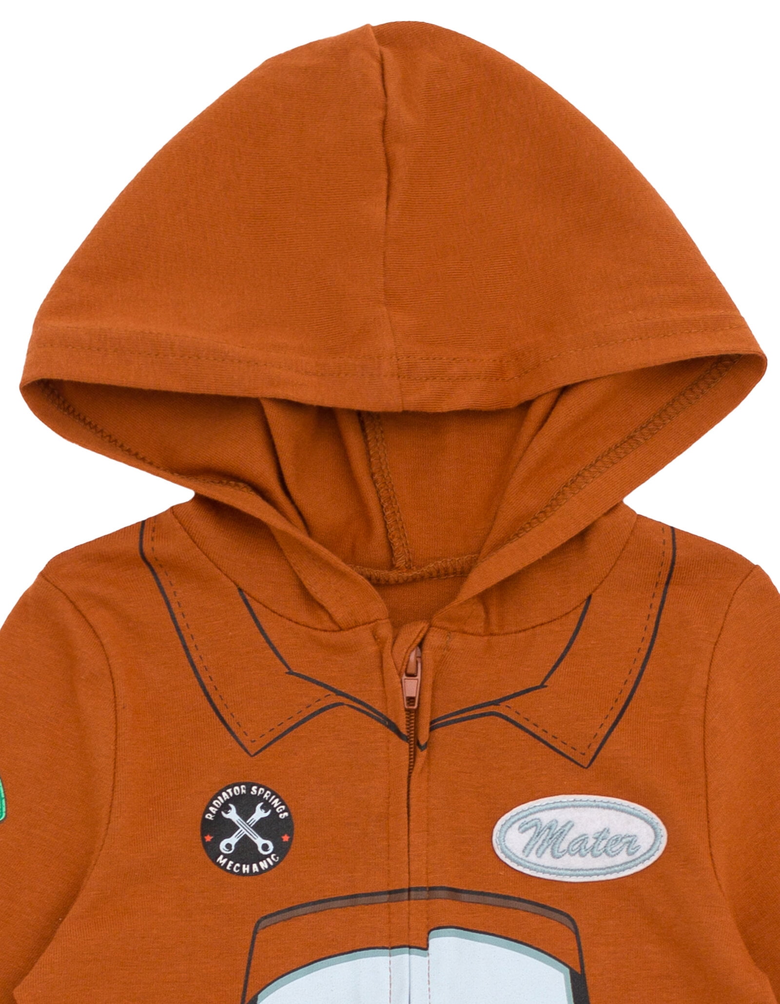 Disney Pixar Cars Tow Mater Infant Baby Boys Zip Up Coverall Newborn to Little Kid