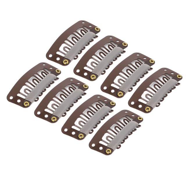 6 Pinces à Dents, Brun Foncé U Forme Clips pour Magasin de Coiffure