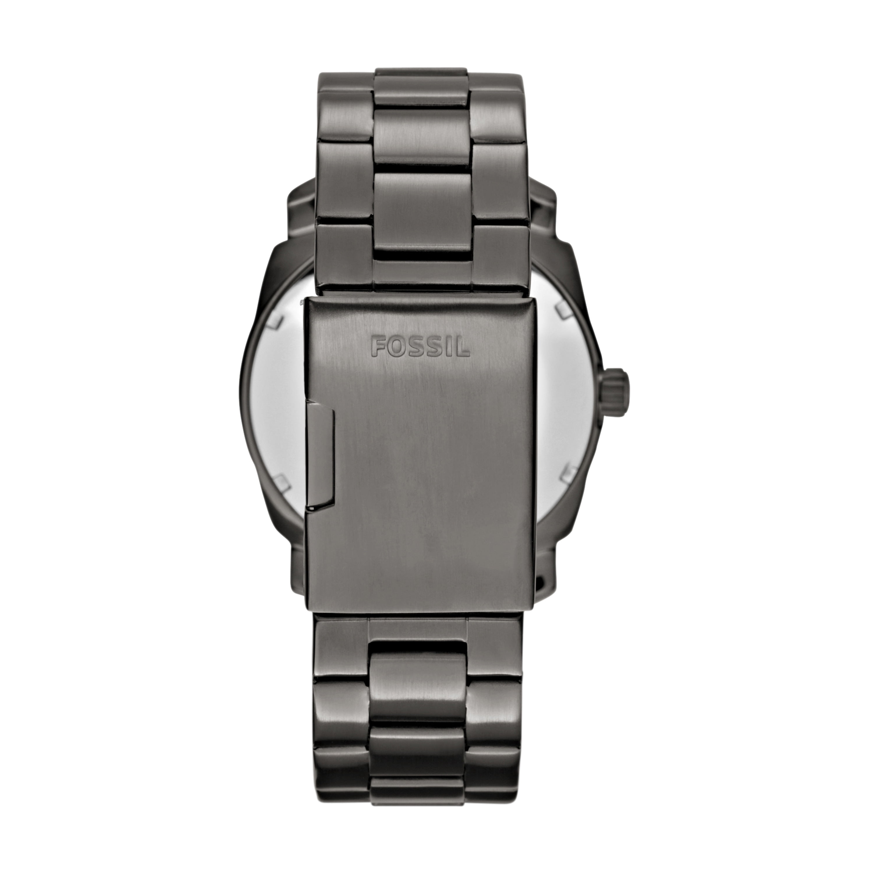Fossil Men's Machine Three-Hand Day-Date, Smoke-Tone Stainless Steel Watch, FS4774IE