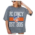 thumbnail image 2 of Women's-Gameday Couture  Gray FC Cincinnati Oversized Mini Rhinestone Classic T-Shirt, 2 of 5