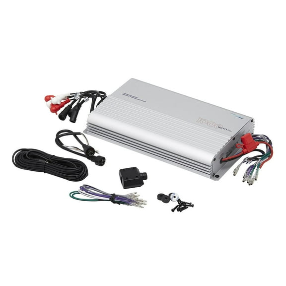 Seachoice 72116 1000W 4-Channel Marine Audio Power Amplifier, White