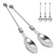 thumbnail image 3 of Juego de cucharas con cuentas de 5 uds., proyecto DIY, cuchara de aleación de Zinc de acero inoxidable, cucharas de café, cuchara mezcladora, 3 of 7