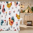 thumbnail image 2 of Erosebridal Chicken Shower Curtain 72Wx72L for Girls, Watercolor Floral Waterproof Bathroom Curtain, 2 of 5