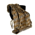 thumbnail image 3 of Plutus Brown Gold Chinchilla Faux Fur Luxury Throw Blanket, 3 of 3