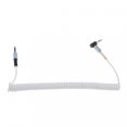 thumbnail image 1 of 3.5mm M To M Cable L-shape Right Angle Jack Audio Plug Black, 1 of 5