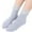 Light Blue, variant on Fgnfyis 1 Pair Women Summer Soft Solid Lace Splice Socks Mid Crew Socks for Women Comfortable Ankle Socks Black