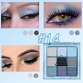 thumbnail image 2 of Paleta de sombras de ojos colorida azul cielo, 9 colores, brillo mate, paletas de sombras de ojos naturales, altamente pigmentadas, neutras, de apariencia natural, duraderas, resistentes al agua, 2 of 5