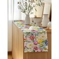 thumbnail image 5 of Table Runner 70 Inches Long for Kitchen Dining, Spring Floral Dresser Scarf Farmhouse, Dining Table Decorations for Wedding/Parties, Farmhouse Elegant Flowers Watercolor 13 x 70 In, 5 of 8