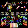 Glow Stick Party Favors Bulk LED Light Up Birthday Party Supplies Includes Glowsticks, Bracelets, Glasses, Butterfly Hair Clip Accessories, Hair Clasp Illuminate Party Kit 500 PCs