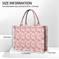 thumbnail image 3 of Large Capacity Tote Bag,Pink Christmas Snowman Pattern Handbag Fashion Luxury Tote Bag,15.7"x13"x 5.1" Inches,Laptop Compatible, 3 of 6