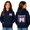 New:Blue Pink, variant on Aideaone Girls Graphic Hoodies Long Sleeve Pullover Sweatshirts with Pocket 7-14Y