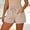 Khaki, variant on Womens Shorts Summer Casual Loose Elastic Waist Drawstring Comfy Lightweight Beach Shorts with Pockets