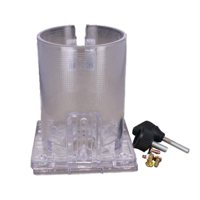 Utoolmart Trimming Machine Protection Cover, Transparent Woodworking Trimmer Router, Transparent Plastic Base Power Tool Protective Shield, Accessory Base for Makita 3703, 1 Pcs