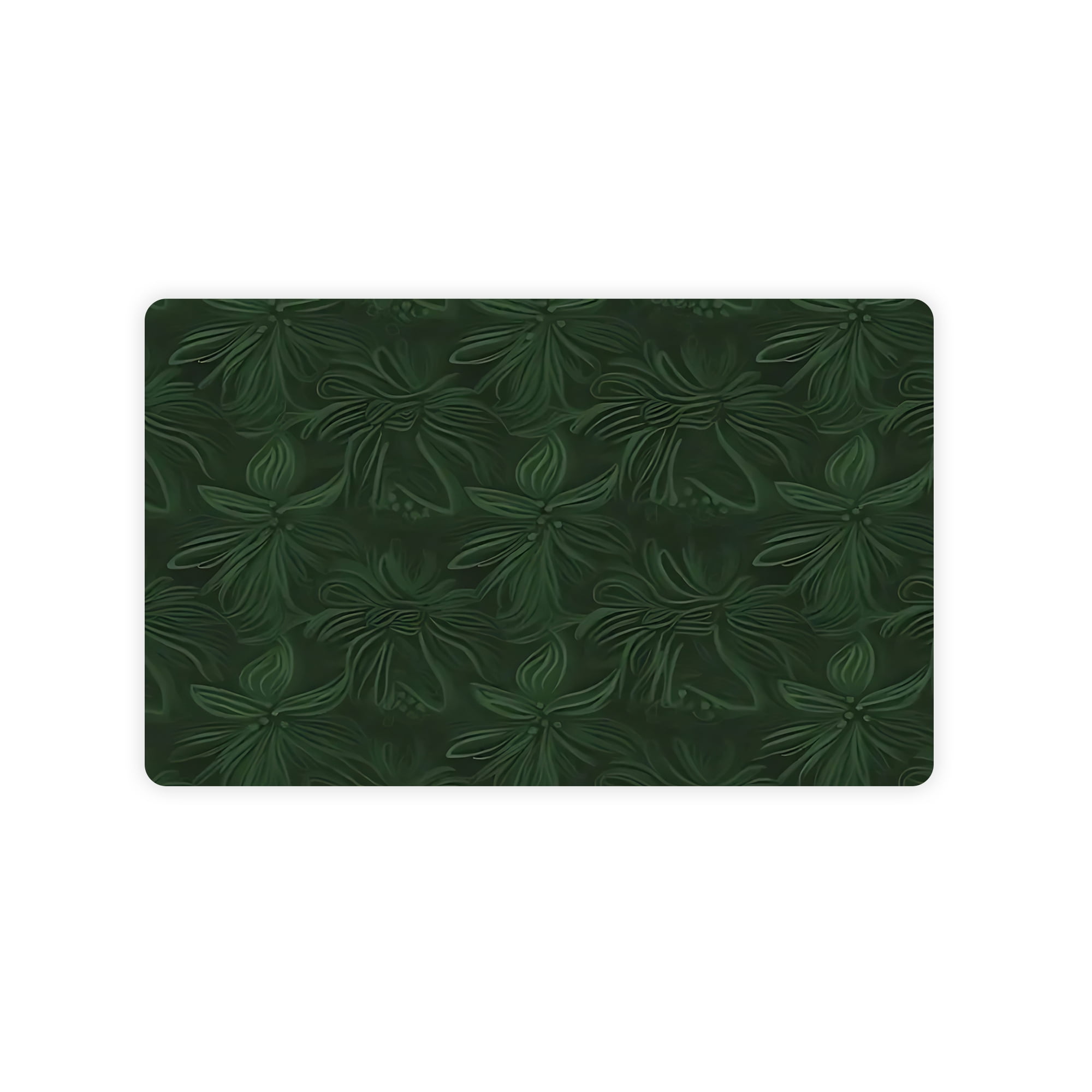 JML Doormat, Microfiber & Non-Slip Rubber Backing Door Mat - Rug Mats for Porch Entry Way Bathroom/Kitchen, (24"x36") - Dark Green Floral Pattern
