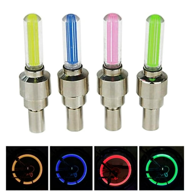 Luz de bicicleta sin batería, luces de bicicleta de carretera de montaña, LEDS, tapas de válvula de neumático, radios de rueda, luz LED BL0157 Tan Jianjun unisex
