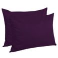 thumbnail image 1 of The Great American Store- 1800 Series Double Brushed Microfiber (Pack of 2) Solid Purple Zippered Closure Pillowcases - Queen (20" X 30", 1 of 4