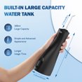 thumbnail image 4 of Sejoy Cordless Water Flosser Dental Teeth Cleaner, Portable 300ML Tank Rechargeable Oral Irrigator for Home and Travel, 5 Modes Irrigate, 5 Jet Tips, 4 of 6